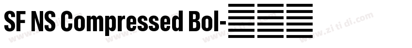 SF NS Compressed Bol字体转换